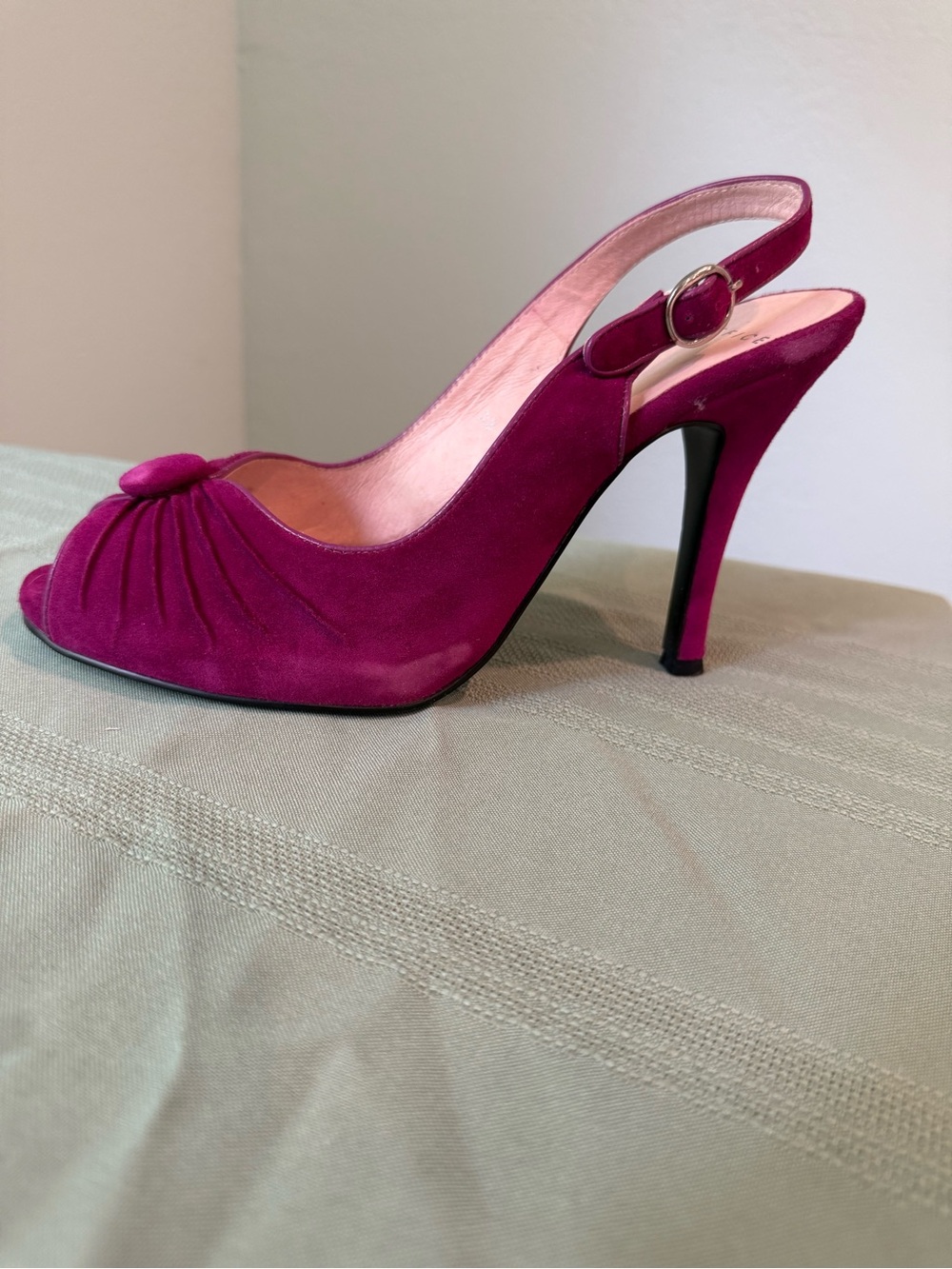 Office London “Cecille” Heels Peeptoe Slingbacks Raspberry 40 9/9.5